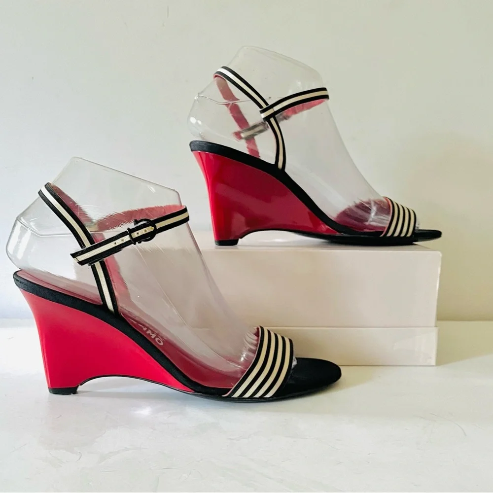 Salvatore Ferragamo red lacquered
